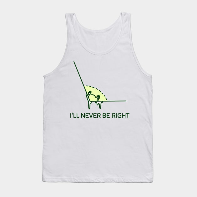 Never Right Basic Math Go math Discrete Math Tank Top by TV Dinners